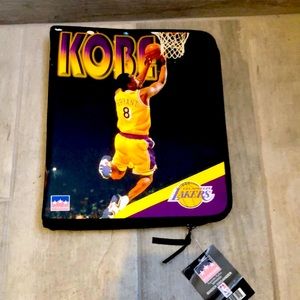 New vintage Starline zippered cloth portfolio binder of Kobe Bryant reverse dunk